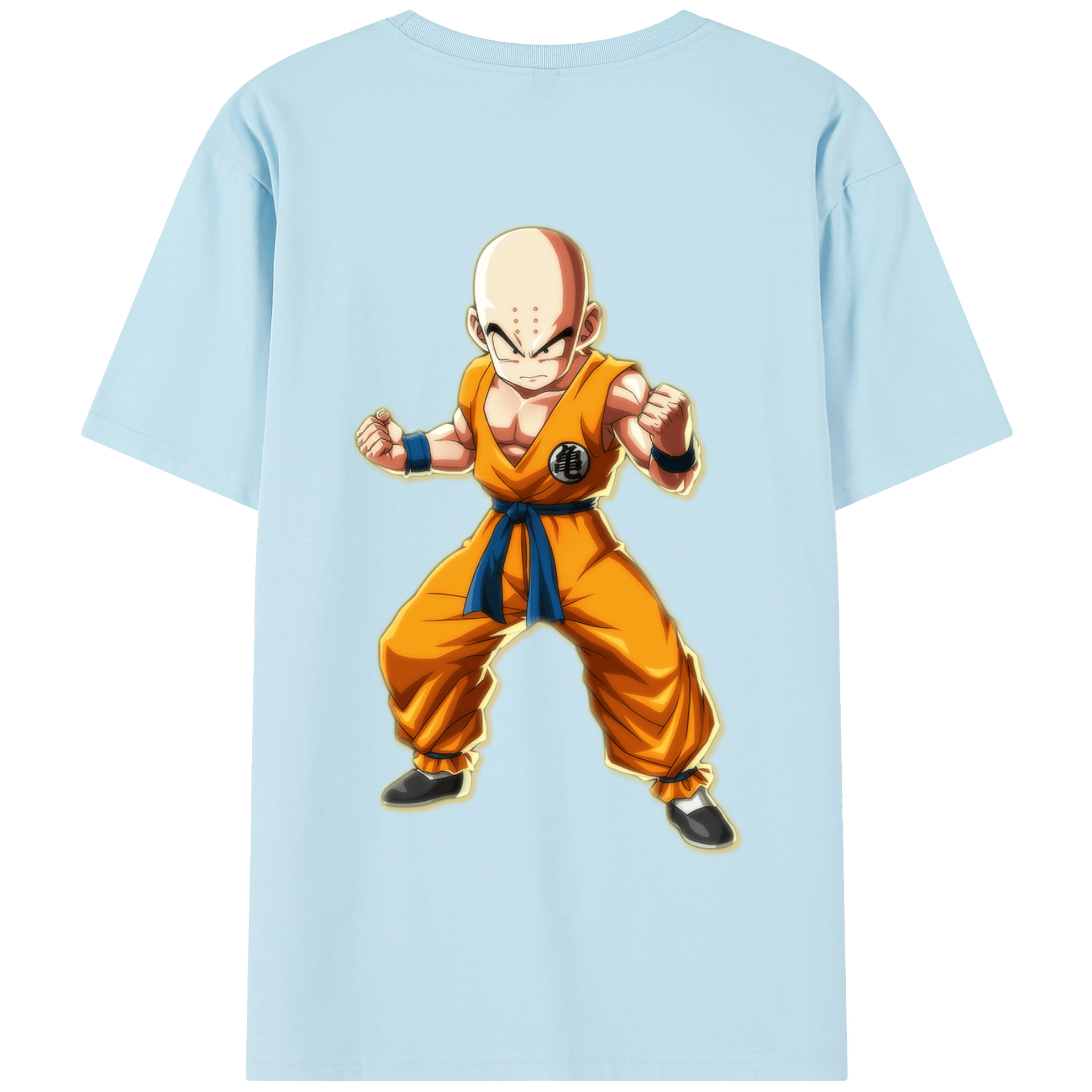 （画像用） ドラゴンボール クリリン DRAGON BALL krillin 綿100％半袖Tシャツ（背面プリント）